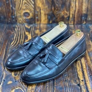 Mezlan Domino Brown Leather Tassel Kiltie Split Toe Loafer Shoes Men's Size 10 M
